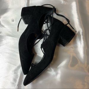 Black Lace Up Charles by Charles David Point Toe